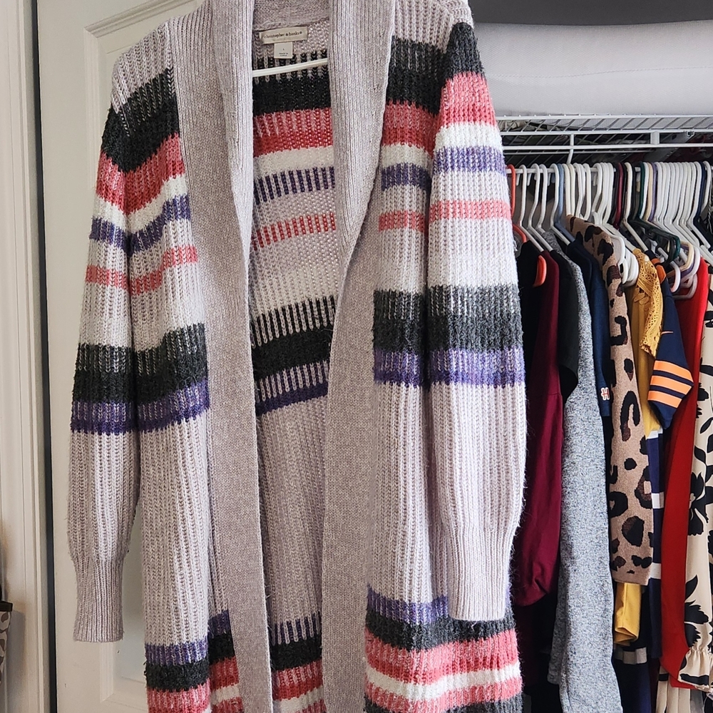 Christopher & Banks Multicolor Striped Cardigan